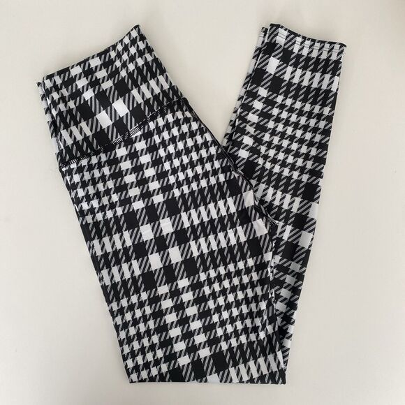 NWT ONA by YOON CHUNG Leggings Houndstooth Black White Active Sport M - Picture 6 of 6